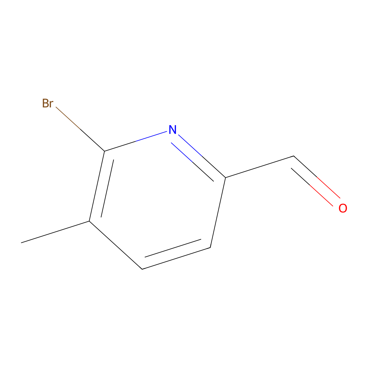 6-Bromo-5-methylpyridine-2-carbaldehyde molecular structure, CAS 1289158-36-6