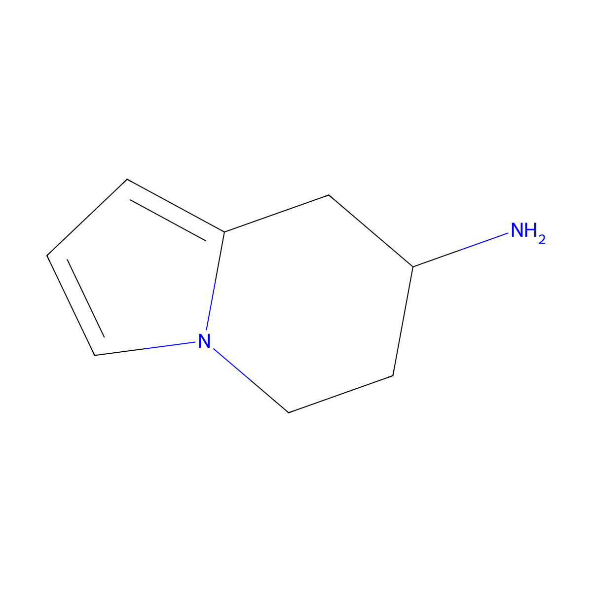 (S)-5,6,7,8-Tetrahydroindolizin-7-amine molecular structure, CAS 128916-00-7