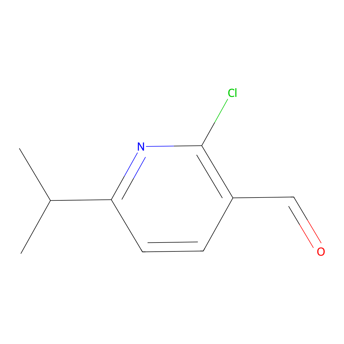 2-Chloro-6-isopropylnicotinaldehyde molecular structure, CAS 1289160-67-3