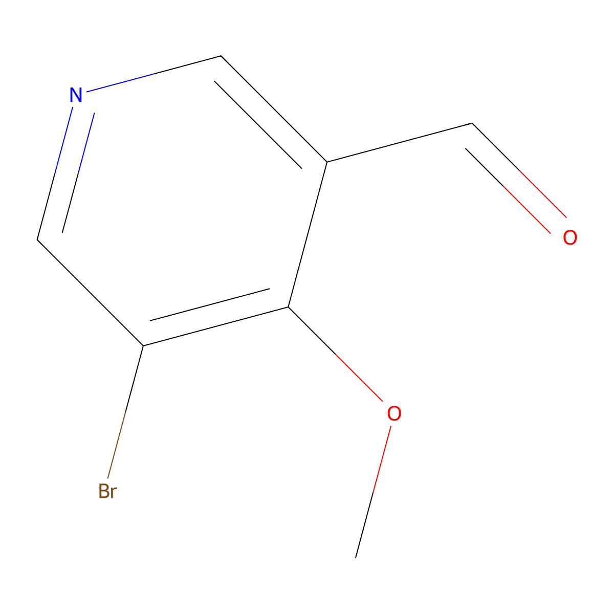 5-Bromo-4-methoxynicotinaldehyde molecular structure, CAS 1289161-72-3