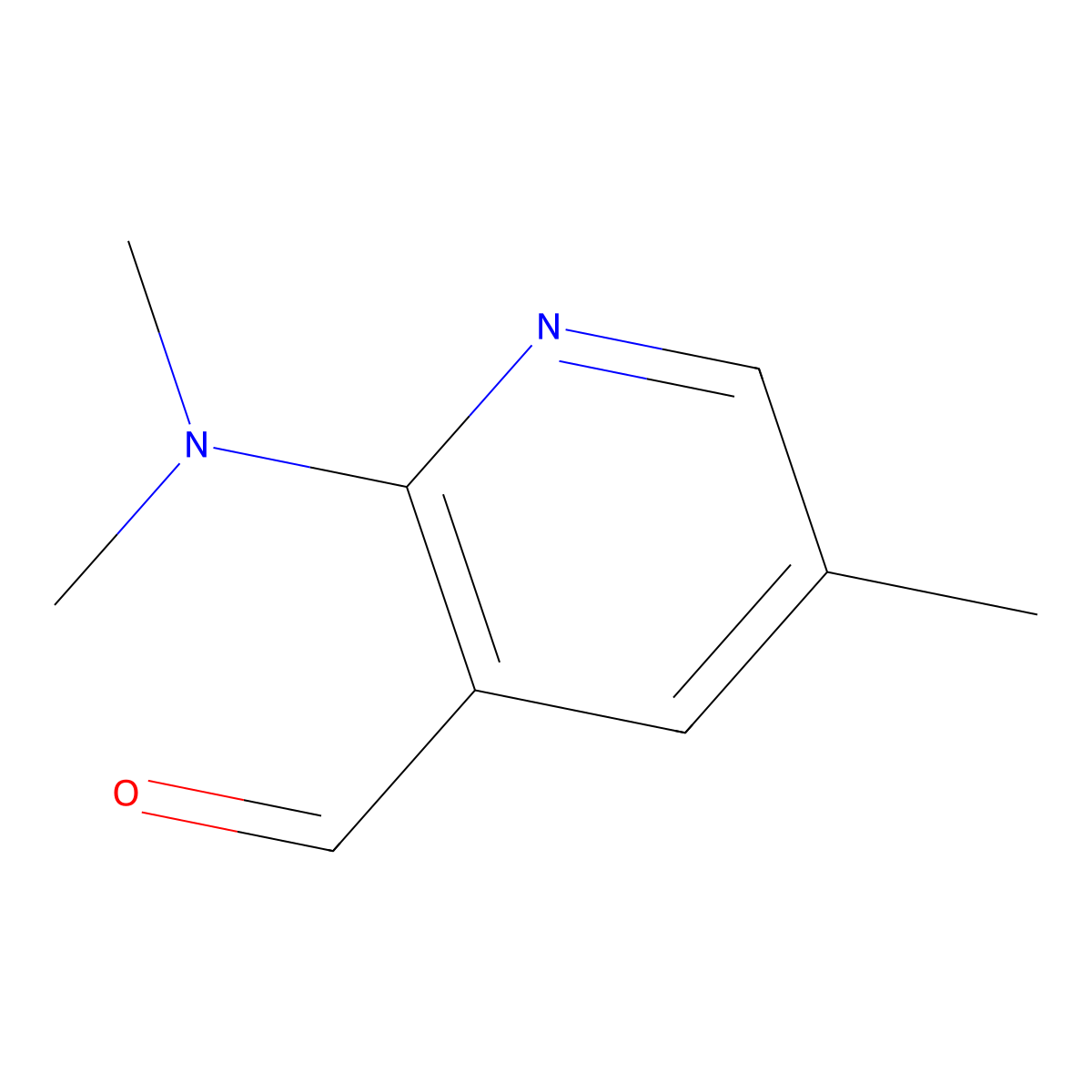 2-(Dimethylamino)-5-methylpyridine-3-carbaldehyde molecular structure, CAS 1289162-20-4