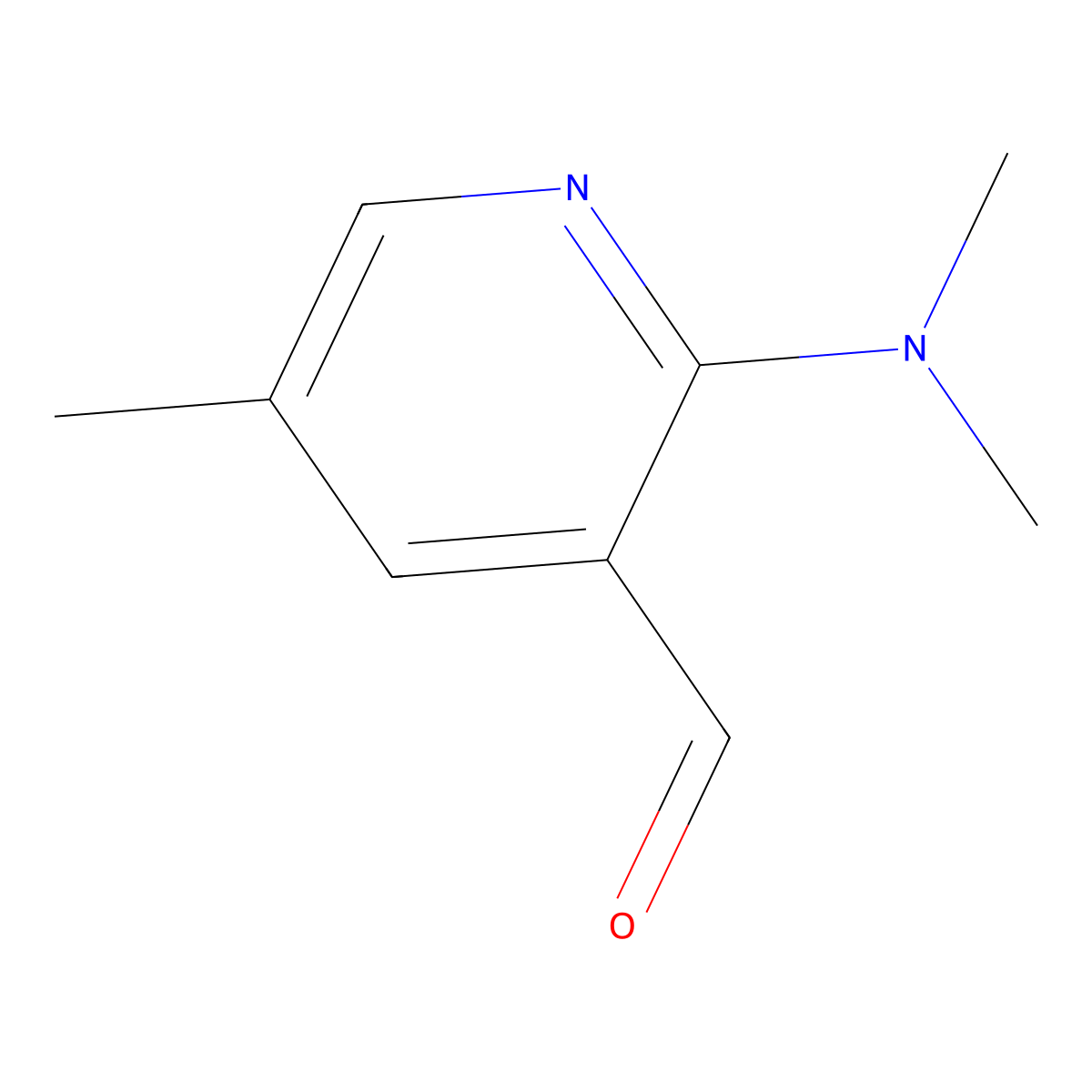 2-(Dimethylamino)-5-methylpyridine-3-carbaldehyde molecular structure, CAS 1289162-20-4