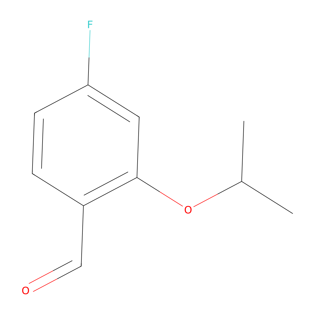 4-Fluoro-2-isopropoxybenzaldehyde molecular structure, CAS 1289162-65-7