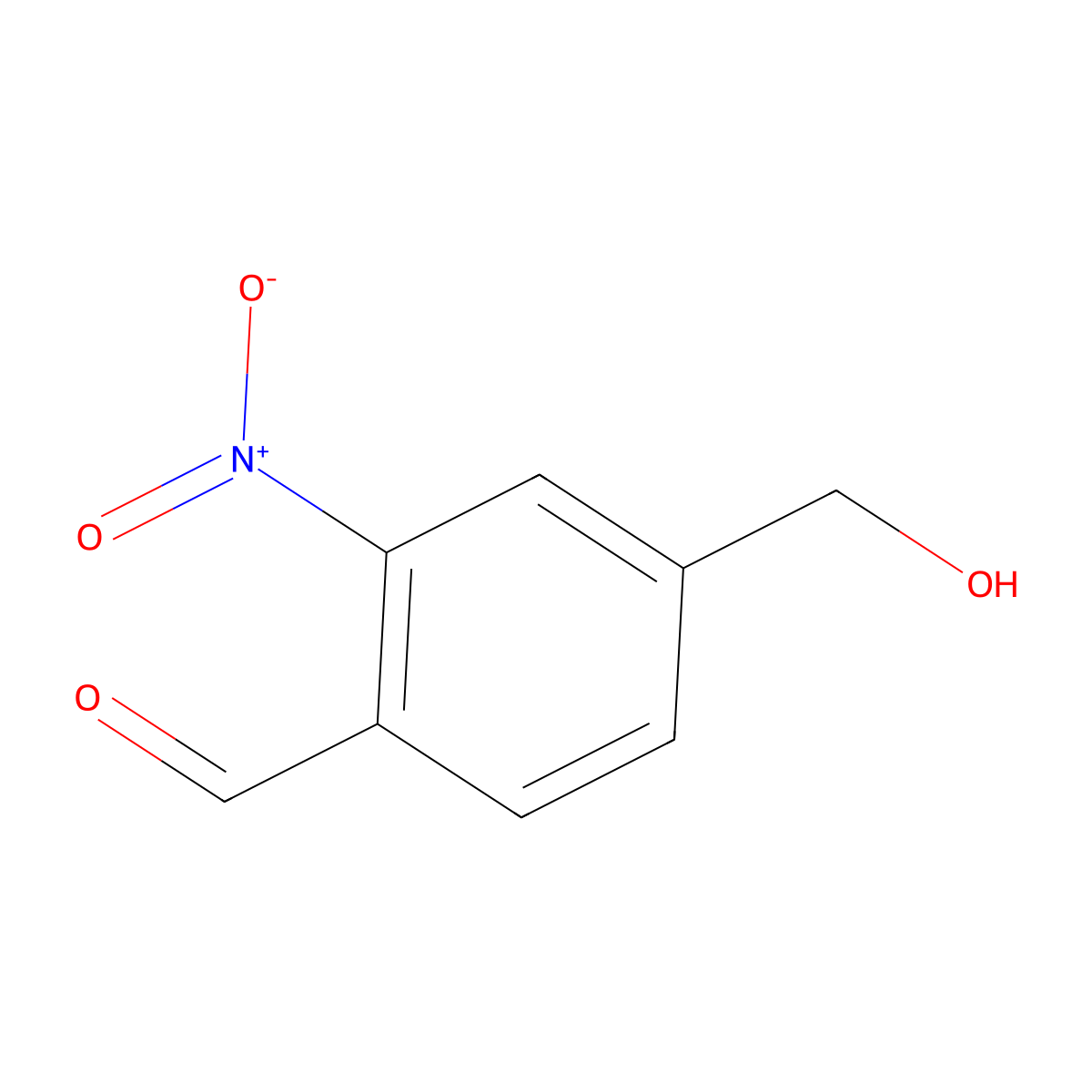 4-(Hydroxymethyl)-2-nitrobenzaldehyde molecular structure, CAS 1289162-67-9