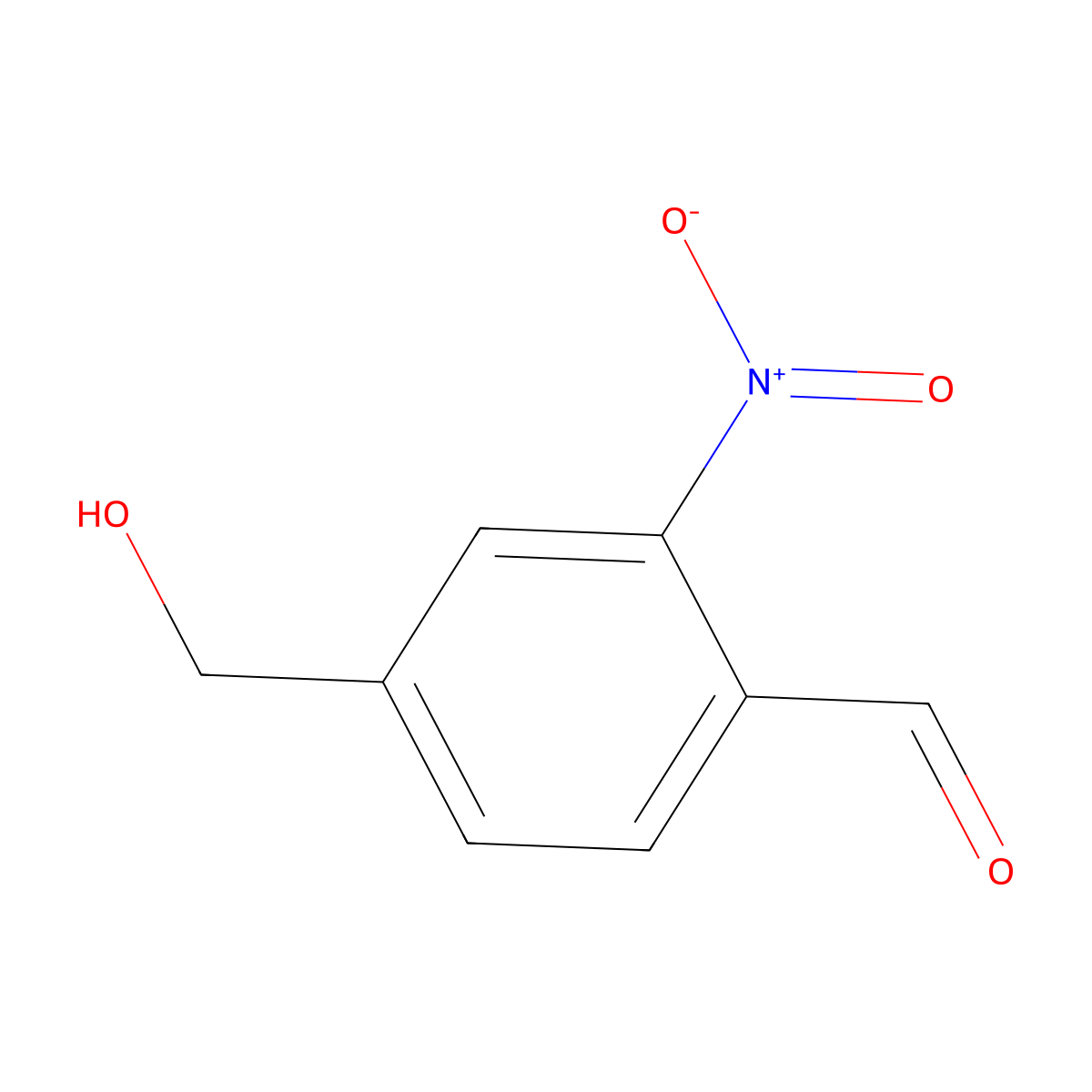 4-(Hydroxymethyl)-2-nitrobenzaldehyde molecular structure, CAS 1289162-67-9