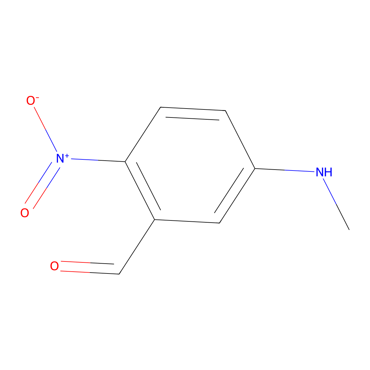 5-(Methylamino)-2-nitrobenzaldehyde molecular structure, CAS 1289163-05-8