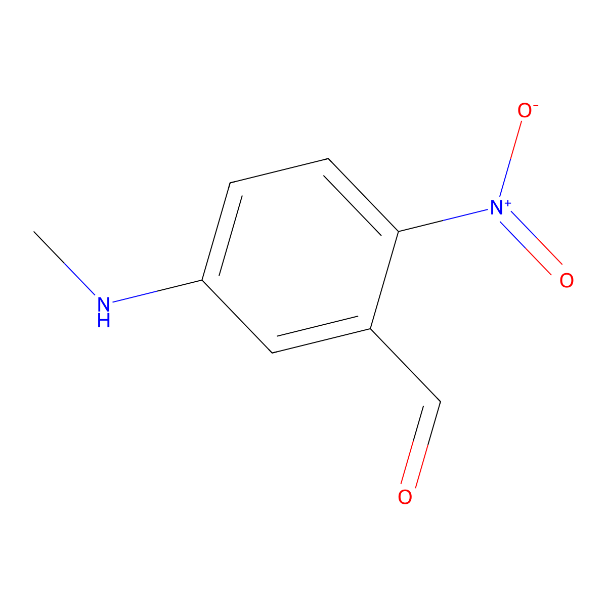 5-(Methylamino)-2-nitrobenzaldehyde molecular structure, CAS 1289163-05-8