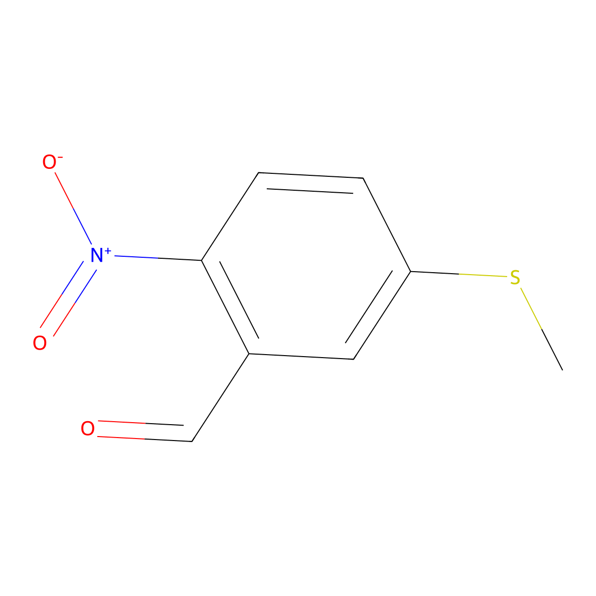5-(Methylthio)-2-nitrobenzaldehyde molecular structure, CAS 1289163-10-5