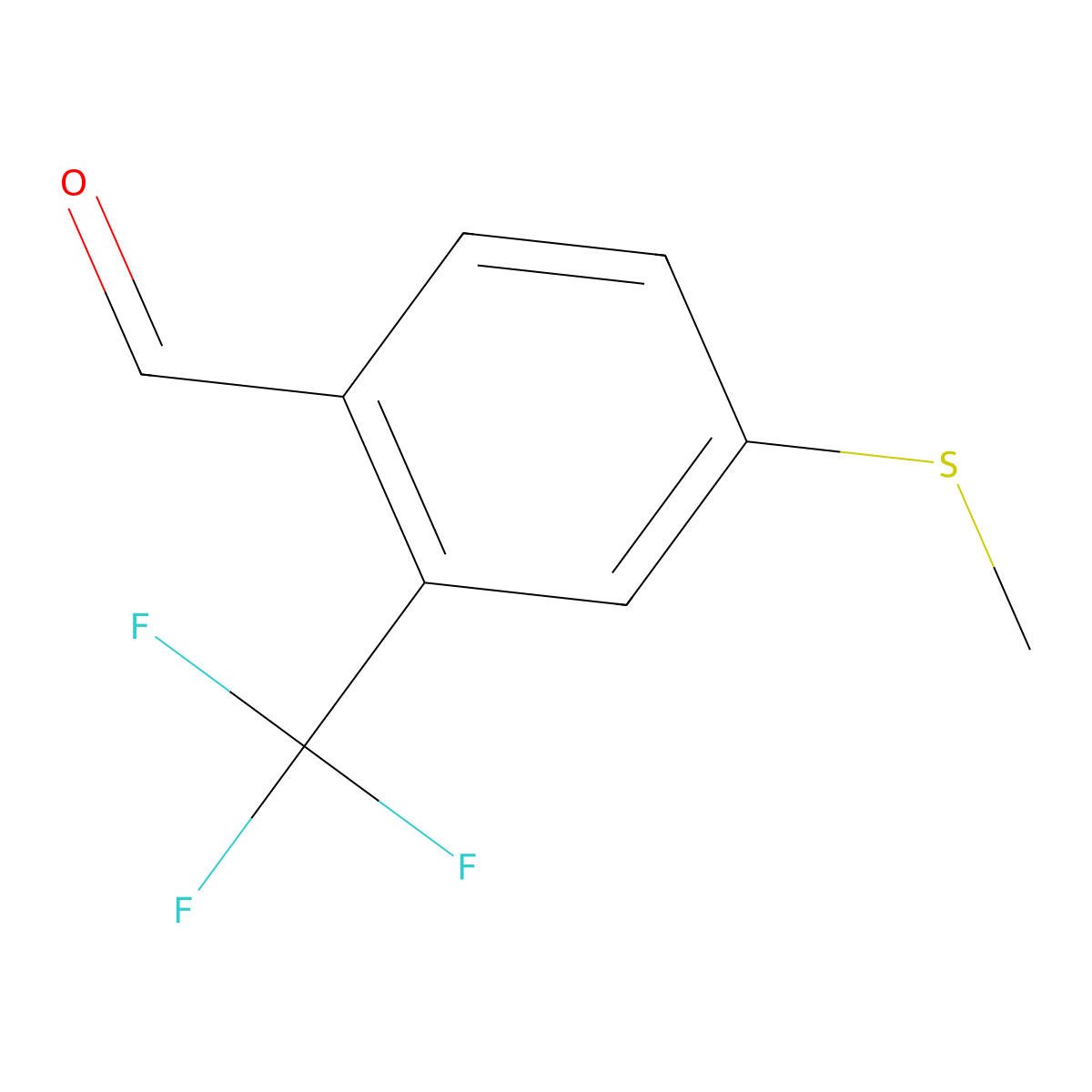 4-(Methylthio)-2-(trifluoromethyl)benzaldehyde molecular structure, CAS 1289164-55-1