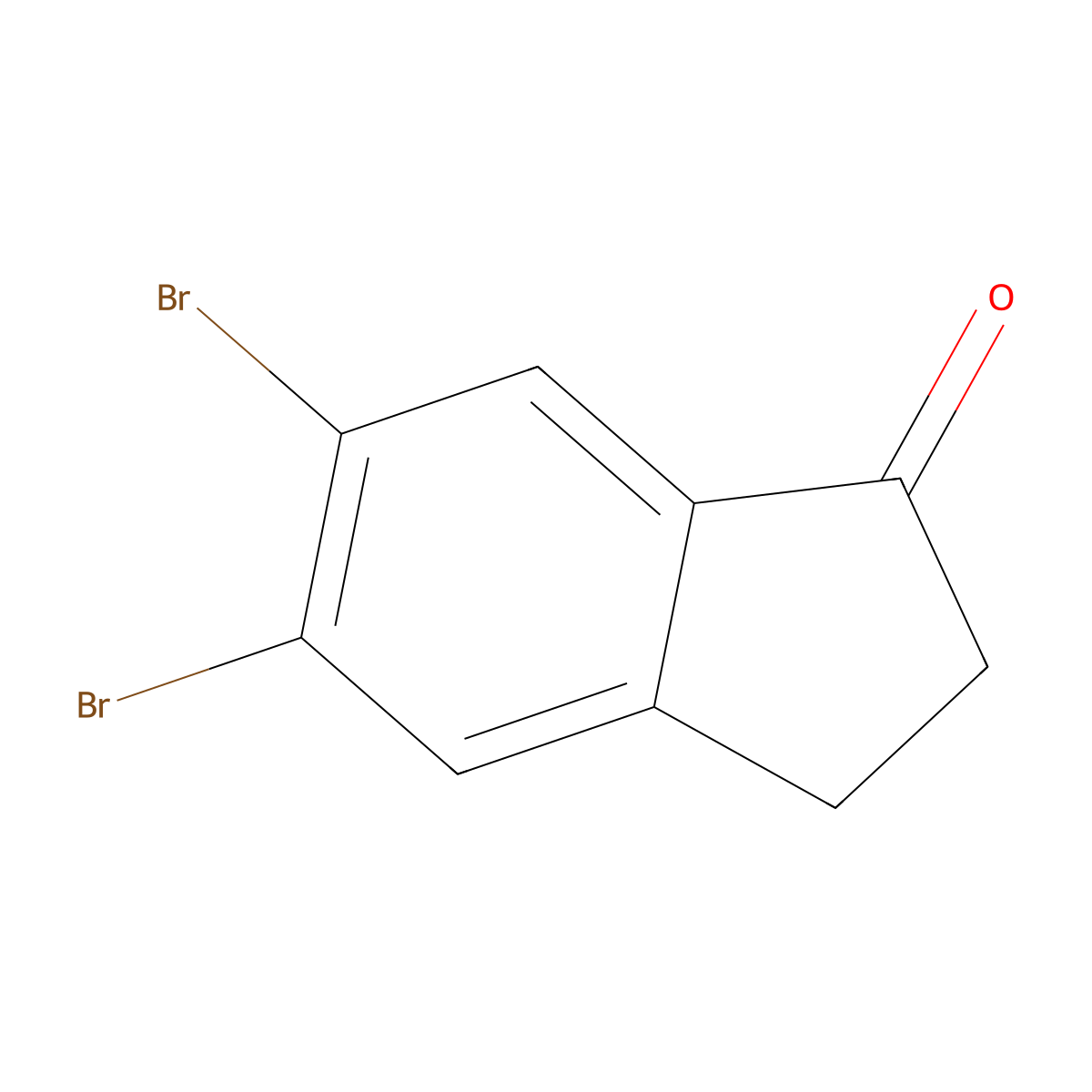 5,6-dibromo-2,3-dihydro-1H-inden-1-one molecular structure, CAS 1289167-38-9