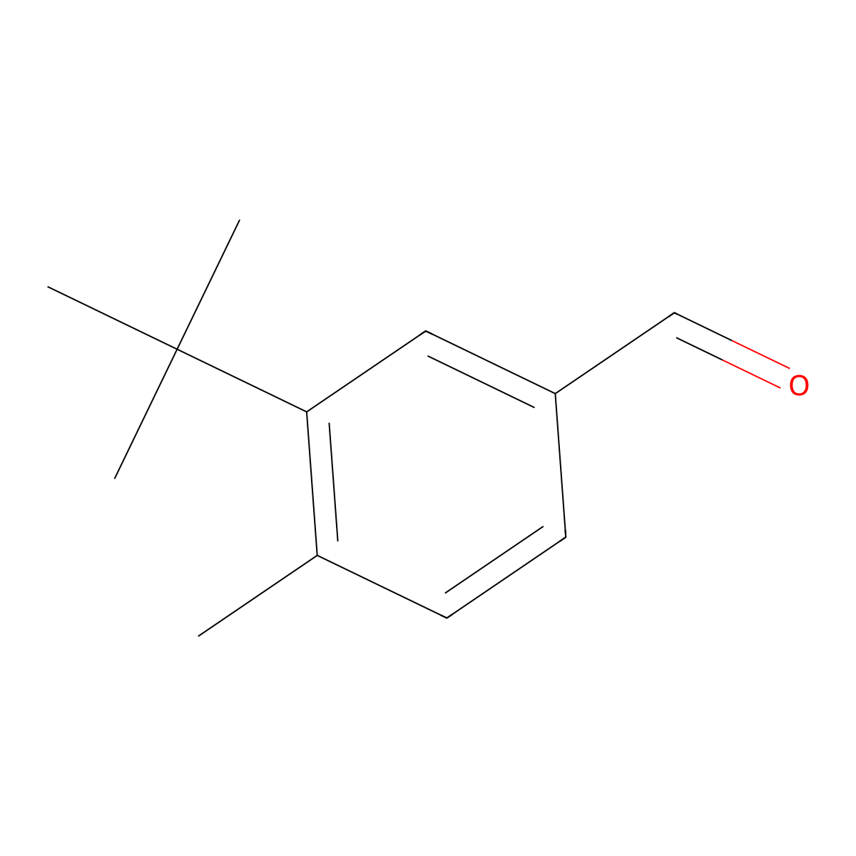 3-Tert-butyl-4-methylbenzaldehyde molecular structure, CAS 1289169-79-4