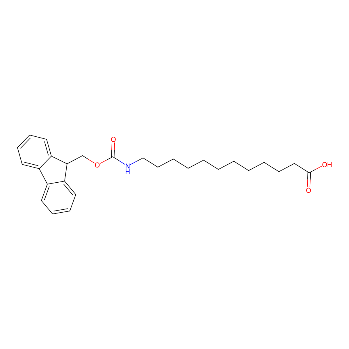 Fmoc-12-Ado-OH molecular structure, CAS 128917-74-8