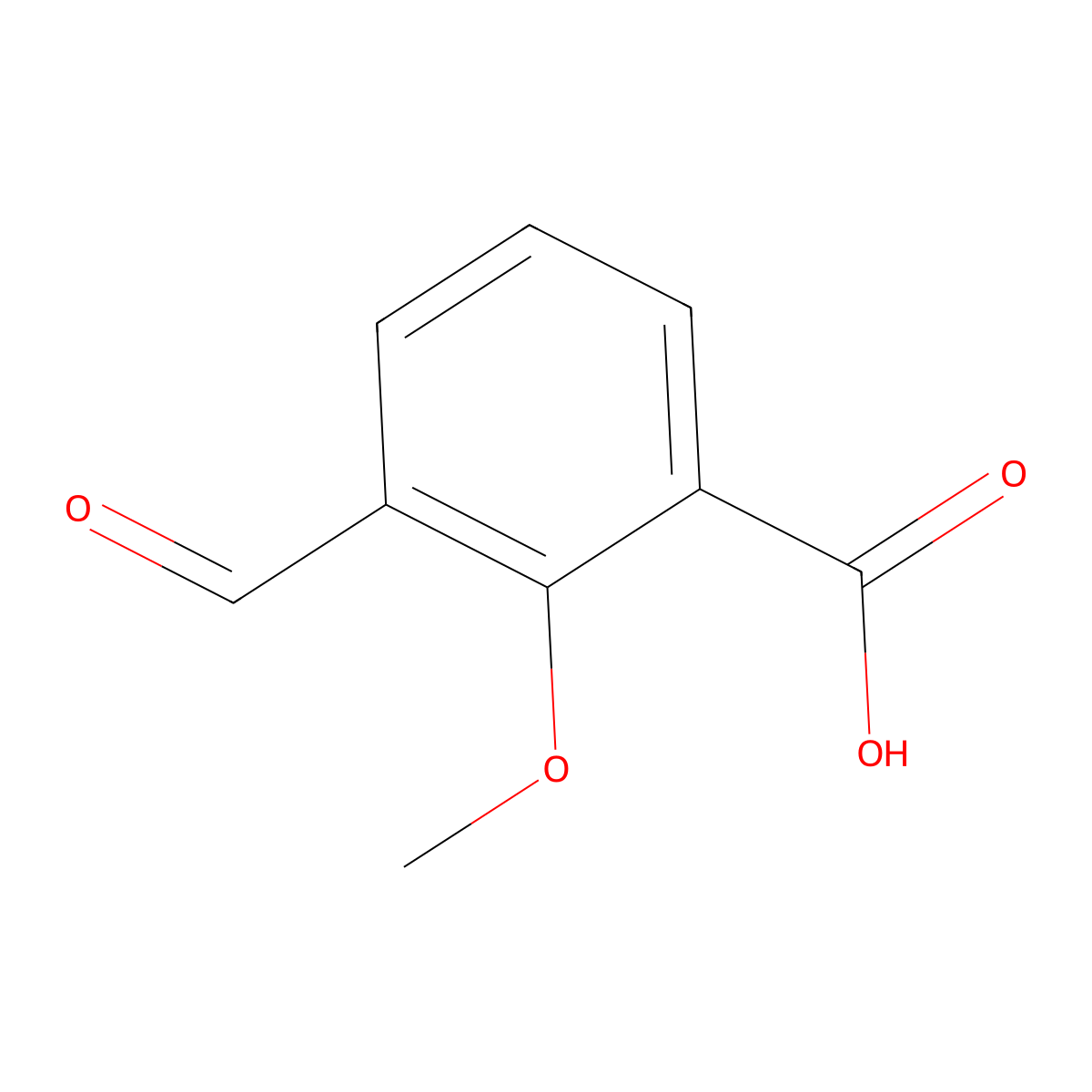 3-Formyl-2-methoxybenzoic acid molecular structure, CAS 1289170-62-2