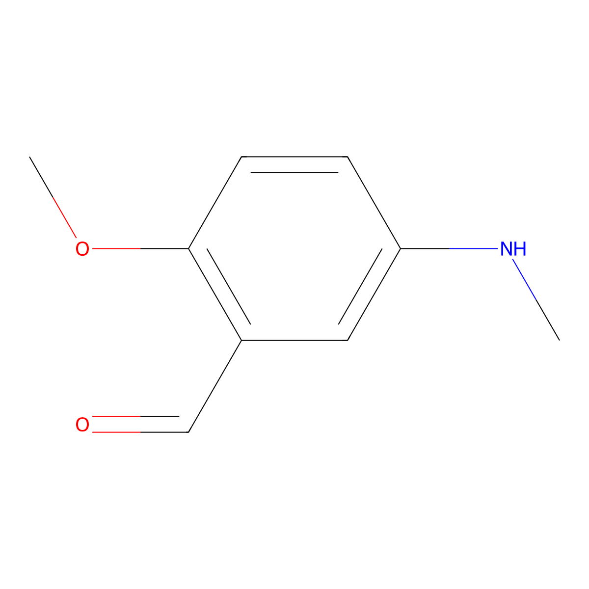 2-Methoxy-5-(methylamino)benzaldehyde molecular structure, CAS 1289171-07-8