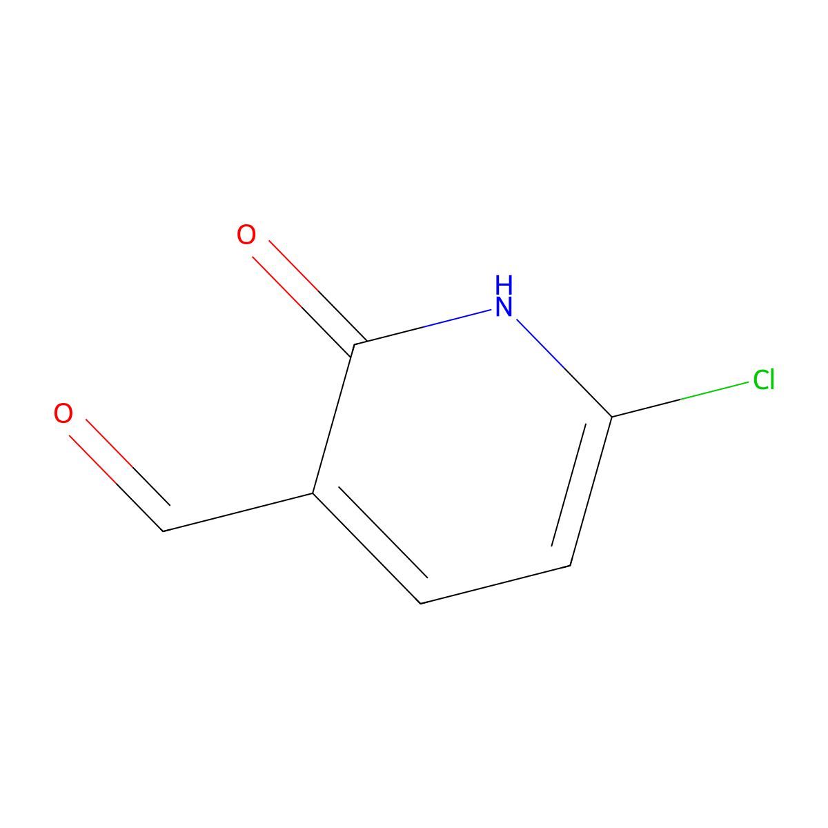 6-Chloro-2-hydroxynicotinaldehyde molecular structure, CAS 1289172-35-5
