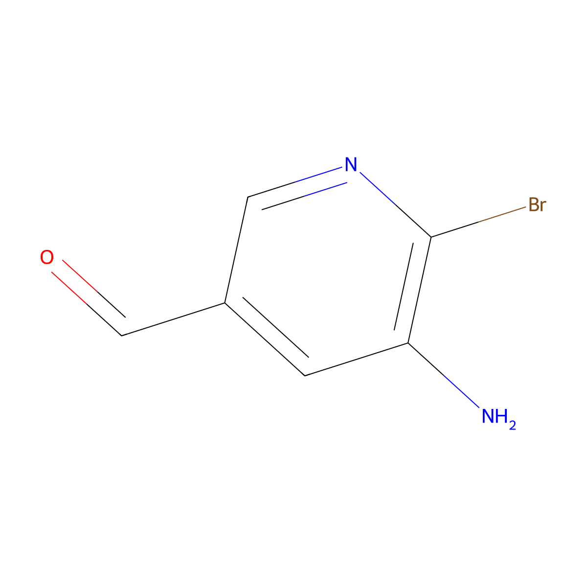 5-Amino-6-bromopyridine-3-carbaldehyde molecular structure, CAS 1289176-76-6