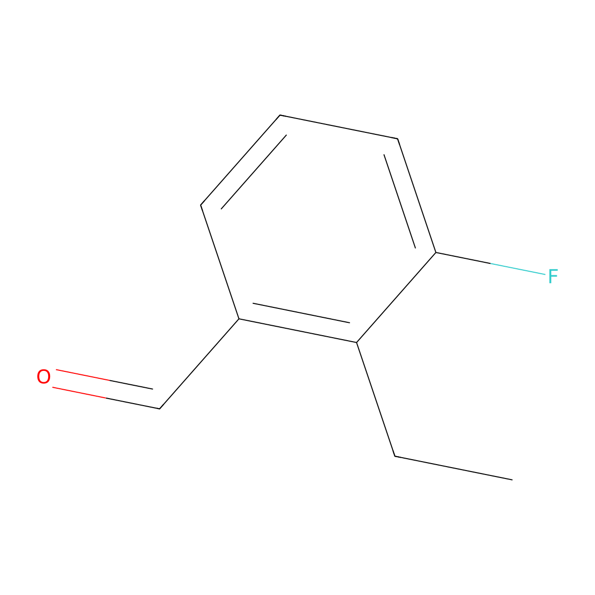 2-Ethyl-3-fluorobenzaldehyde molecular structure, CAS 1289176-88-0