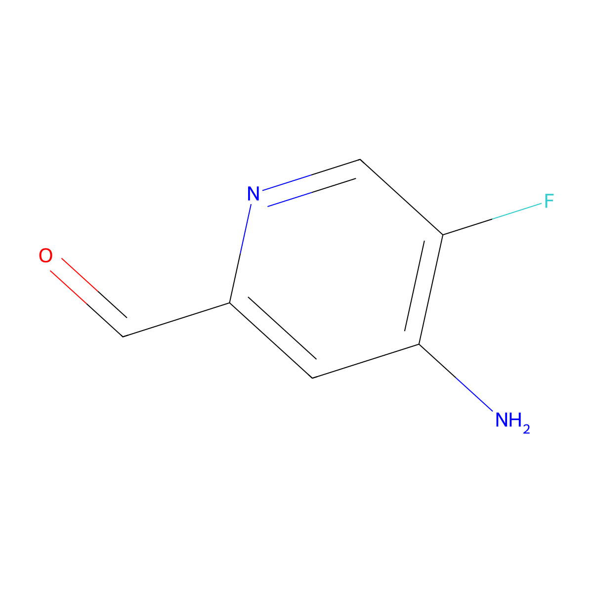 4-Amino-5-fluoropicolinaldehyde molecular structure, CAS 1289176-99-3