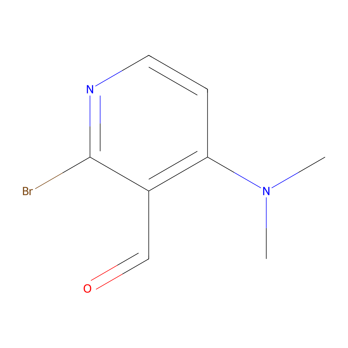2-Bromo-4-(dimethylamino)pyridine-3-carbaldehyde molecular structure, CAS 1289177-10-1