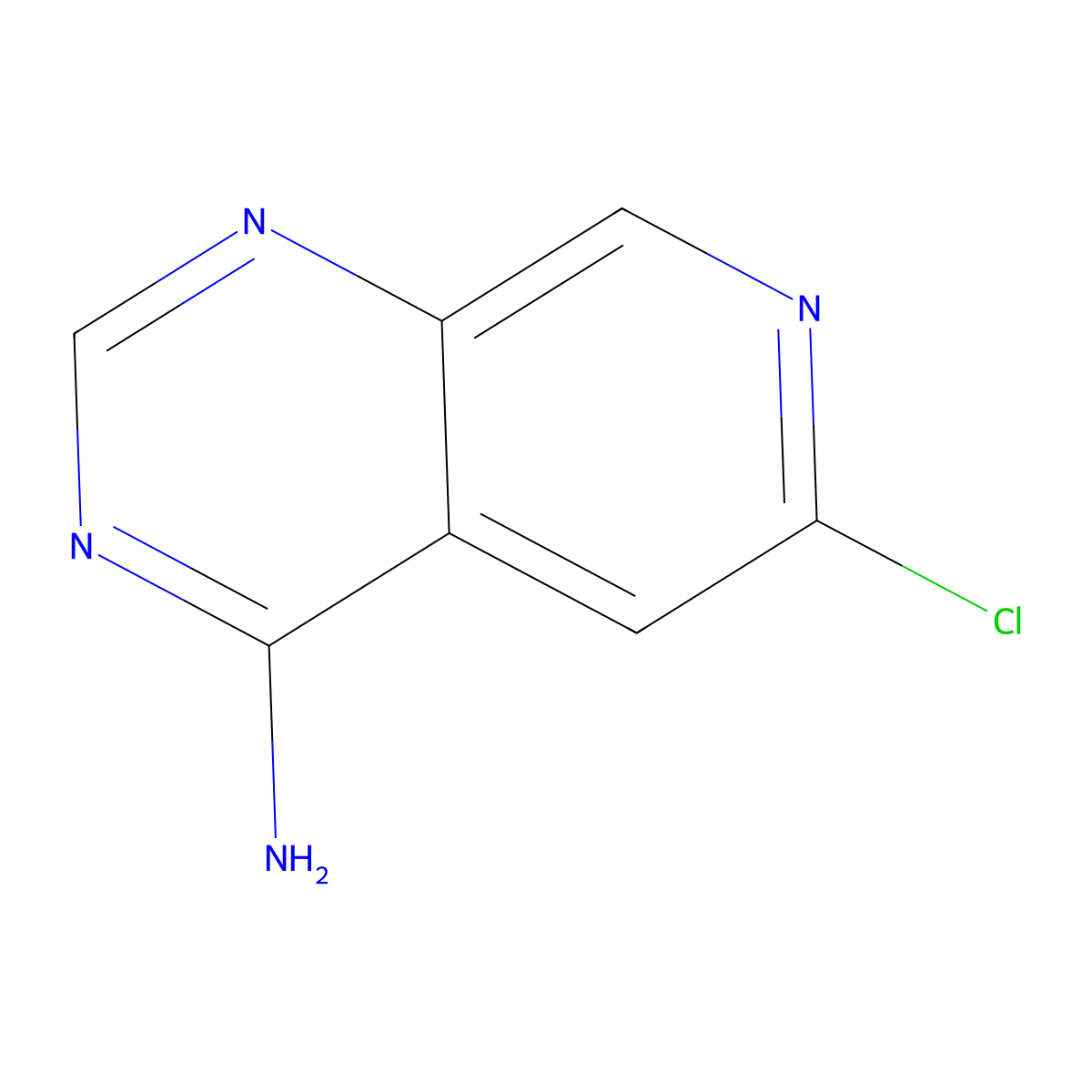 6-Chloropyrido[3,4-d]pyrimidin-4-amine molecular structure, CAS 1289187-97-8