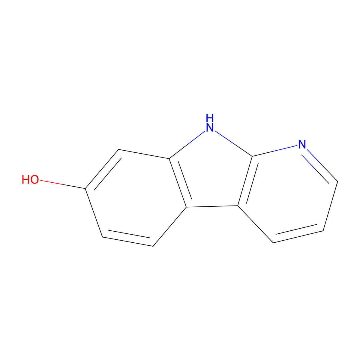 9H-pyrido(2,3-b)indol-7-ol molecular structure, CAS 1289189-35-0