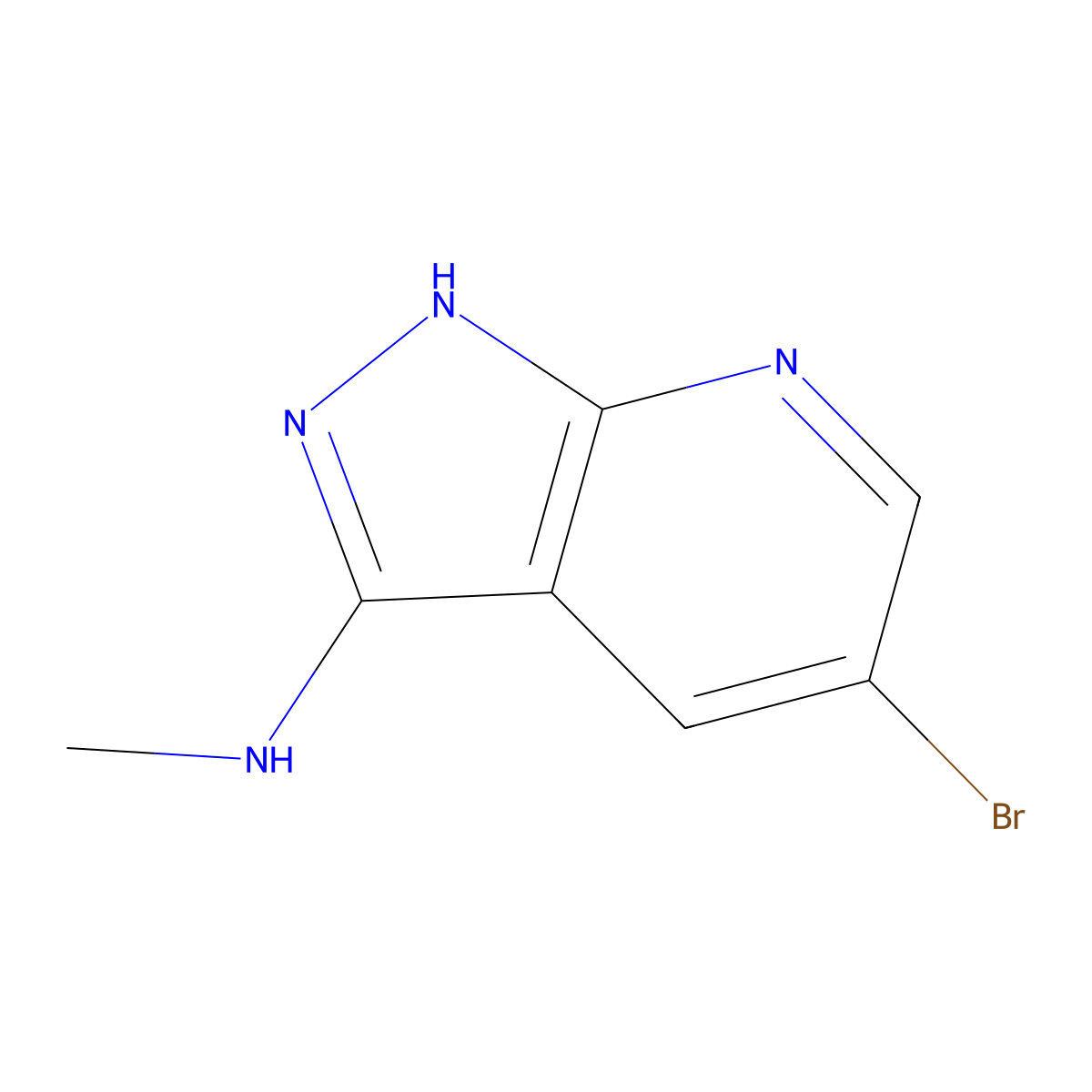 5-Bromo-N-methyl-1H-pyrazolo[3,4-B]pyridin-3-amine molecular structure, CAS 1289189-96-3