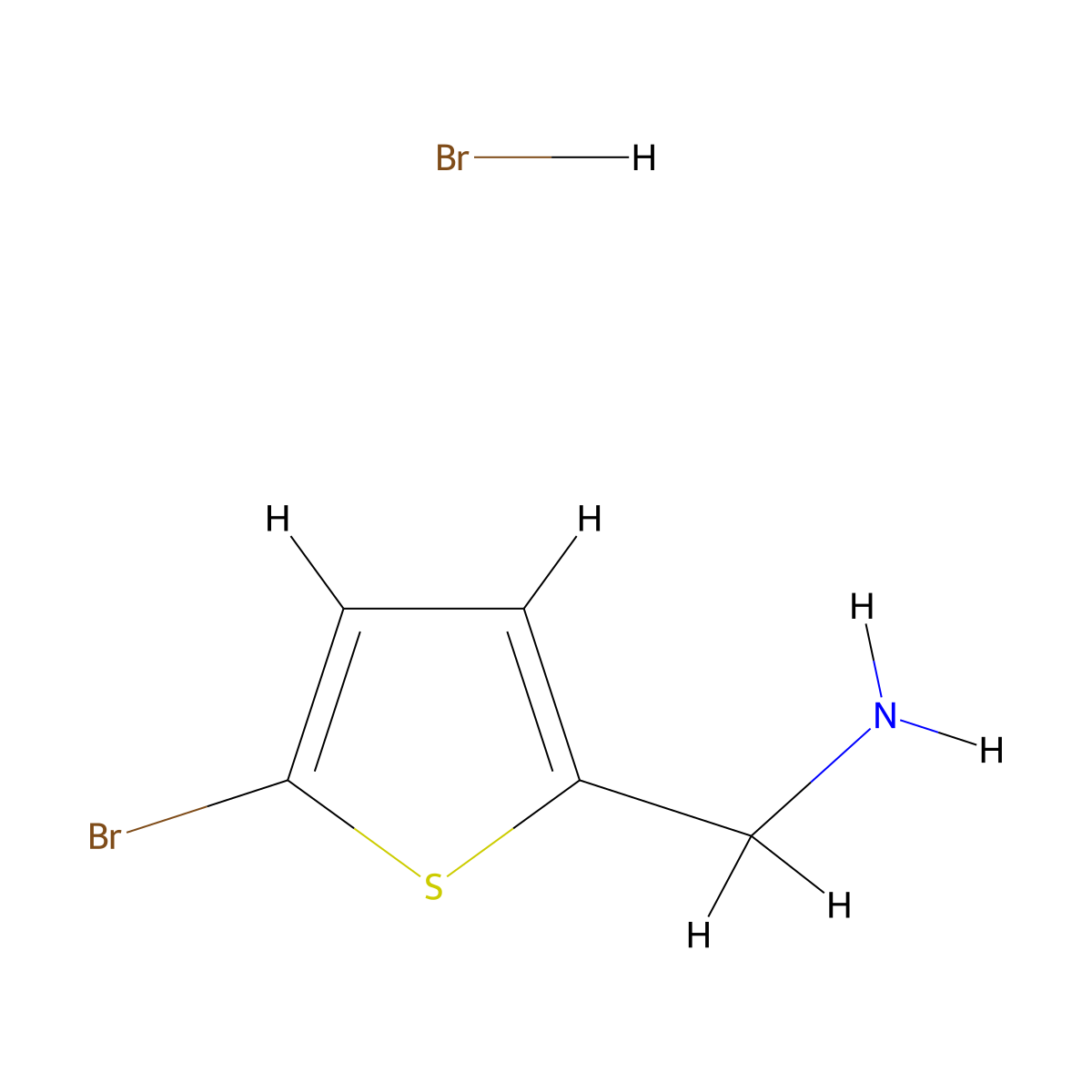 (5-Bromothiophen-2-yl)methanamine hydrobromide molecular structure, CAS 1289191-38-3