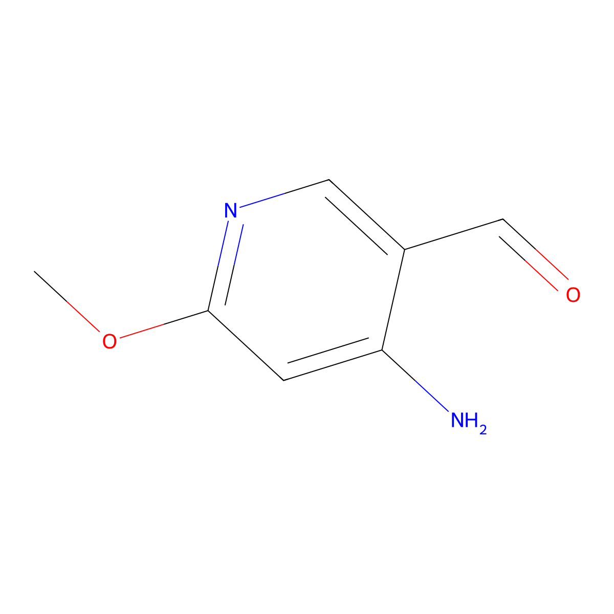 4-Amino-6-methoxynicotinaldehyde molecular structure, CAS 1289192-99-9