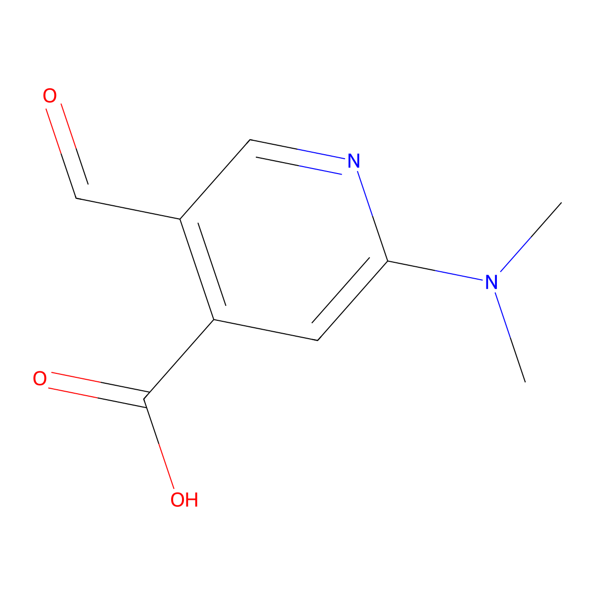 2-(Dimethylamino)-5-formylpyridine-4-carboxylic acid molecular structure, CAS 1289193-13-0