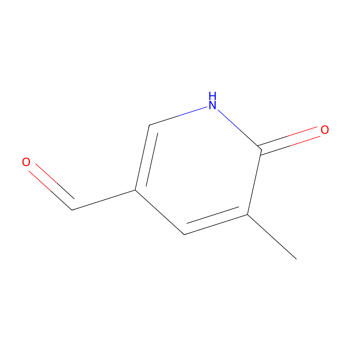 6-Hydroxy-5-methylpyridine-3-carbaldehyde molecular structure, CAS 1289194-02-0