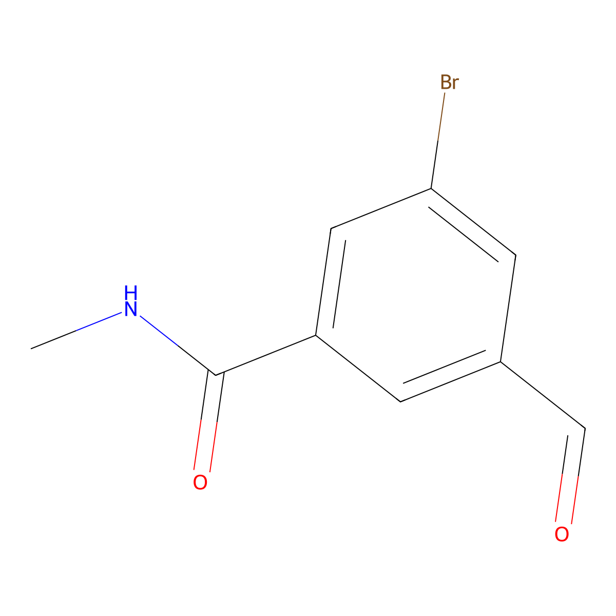 3-bromo-5-formyl-N-methylbenzamide molecular structure, CAS 1289194-52-0