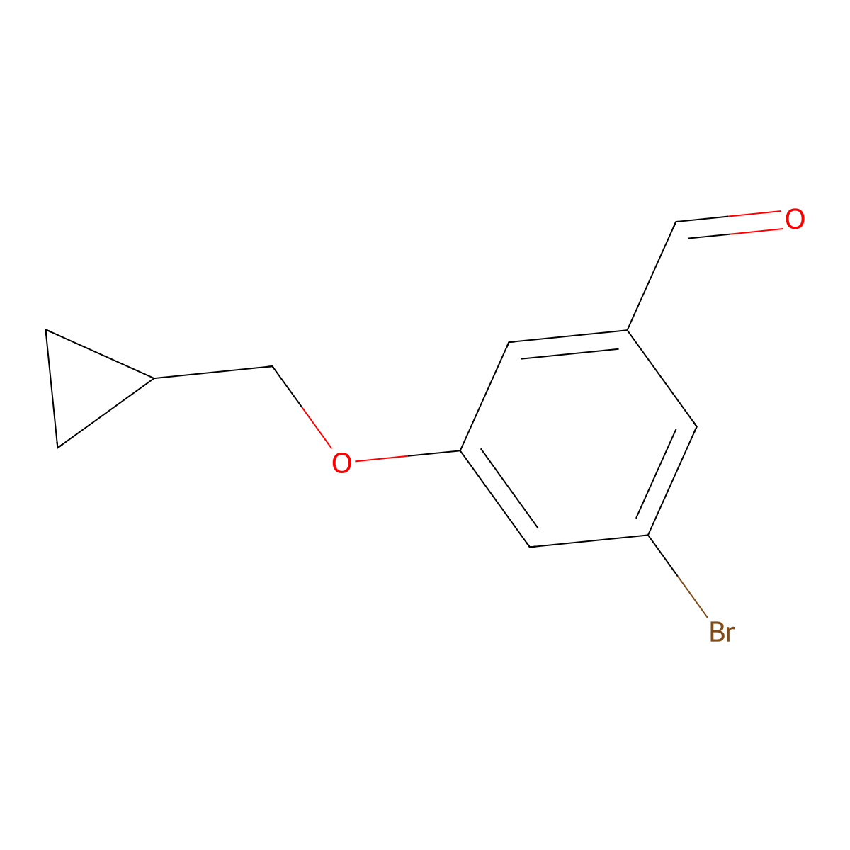 3-Bromo-5-(cyclopropylmethoxy)benzaldehyde molecular structure, CAS 1289194-64-4