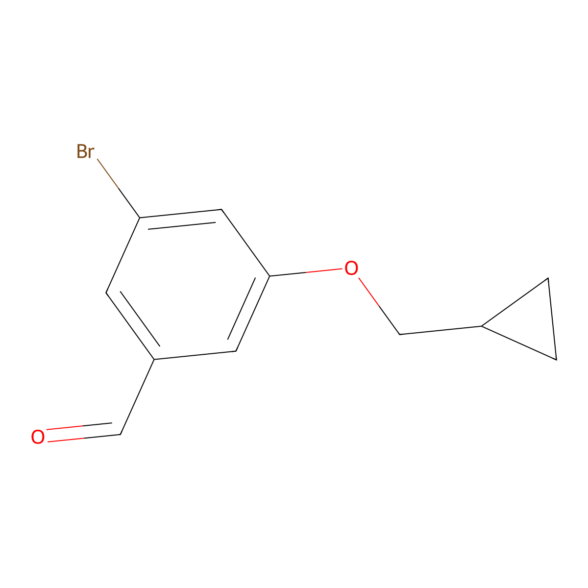 3-Bromo-5-(cyclopropylmethoxy)benzaldehyde molecular structure, CAS 1289194-64-4