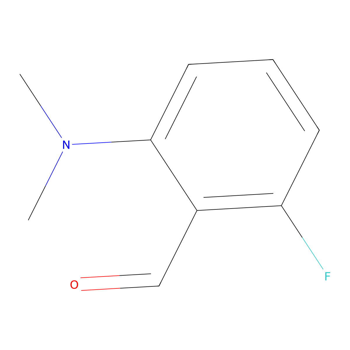 2-(Dimethylamino)-6-fluorobenzaldehyde molecular structure, CAS 1289194-73-5
