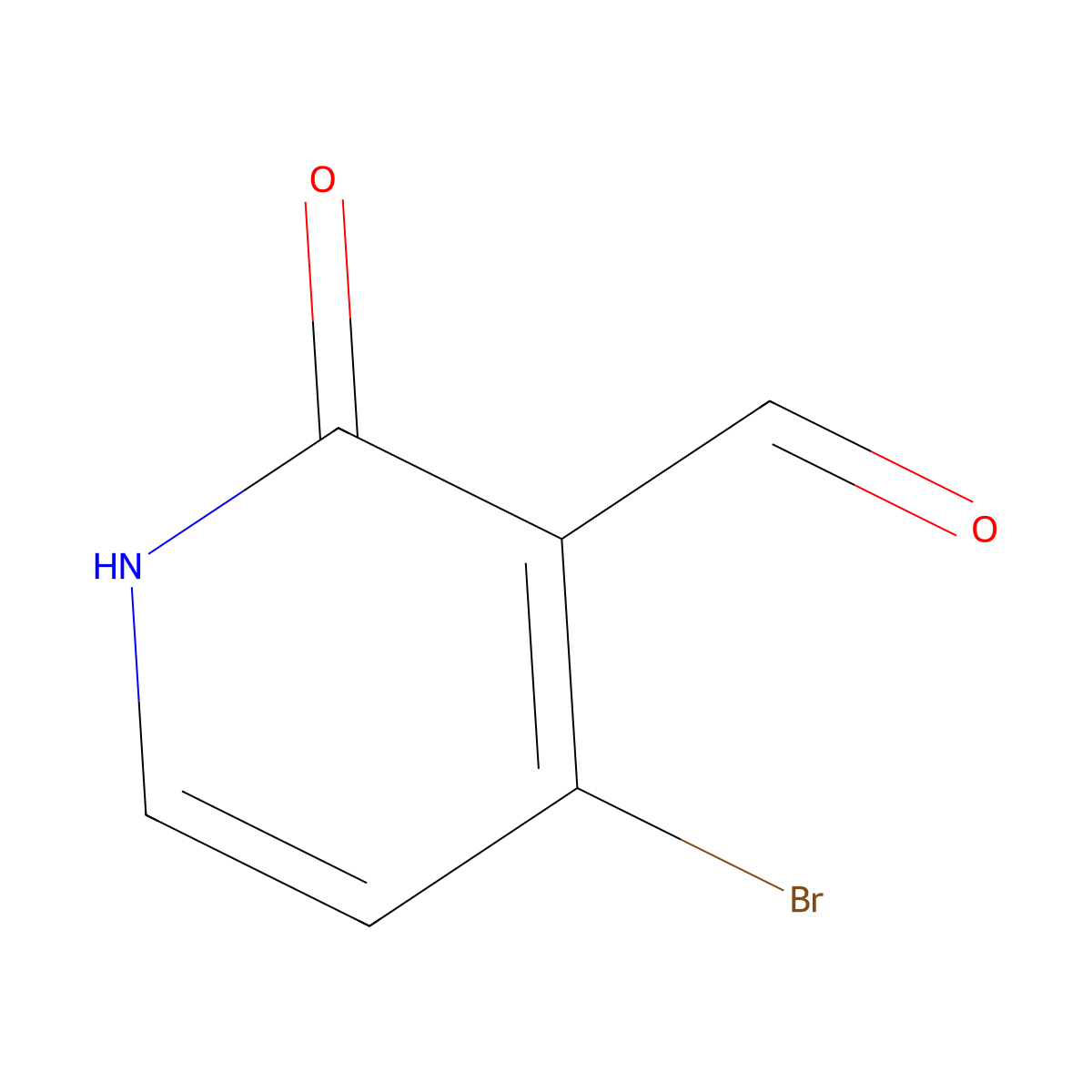 4-bromo-2-oxo-1H-pyridine-3-carbaldehyde molecular structure, CAS 1289196-72-0