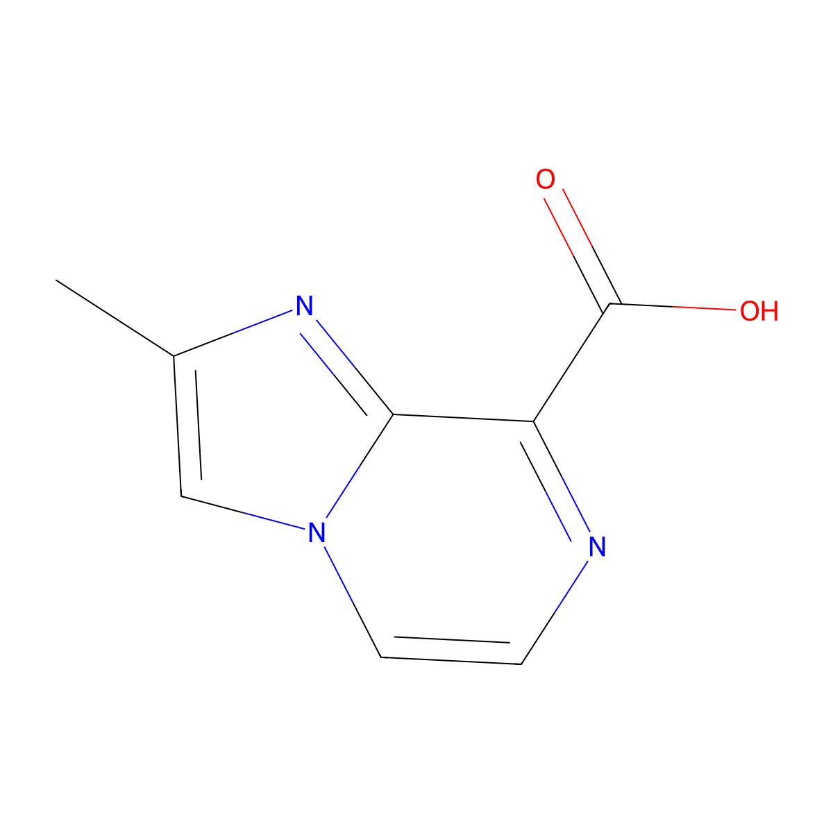 2-Methylimidazo(1,2-a)pyrazine-8-carboxylic acid molecular structure, CAS 1289197-68-7