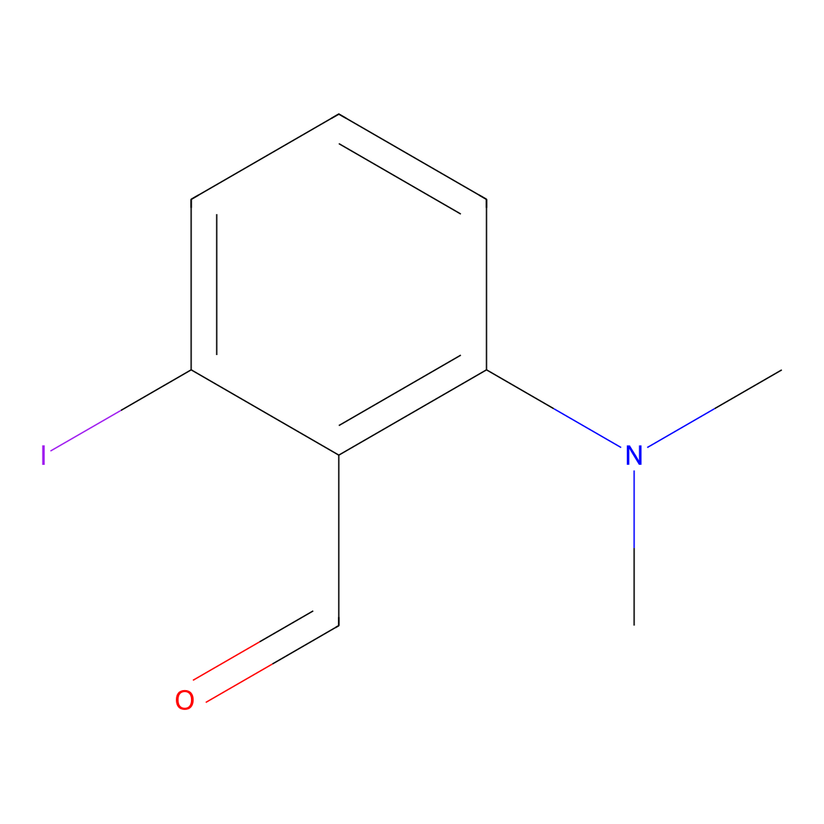 2-(Dimethylamino)-6-iodobenzaldehyde molecular structure, CAS 1289200-30-1