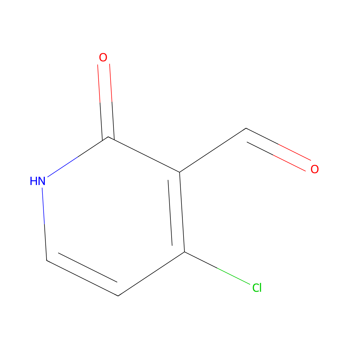 4-Chloro-2-hydroxynicotinaldehyde molecular structure, CAS 1289200-37-8