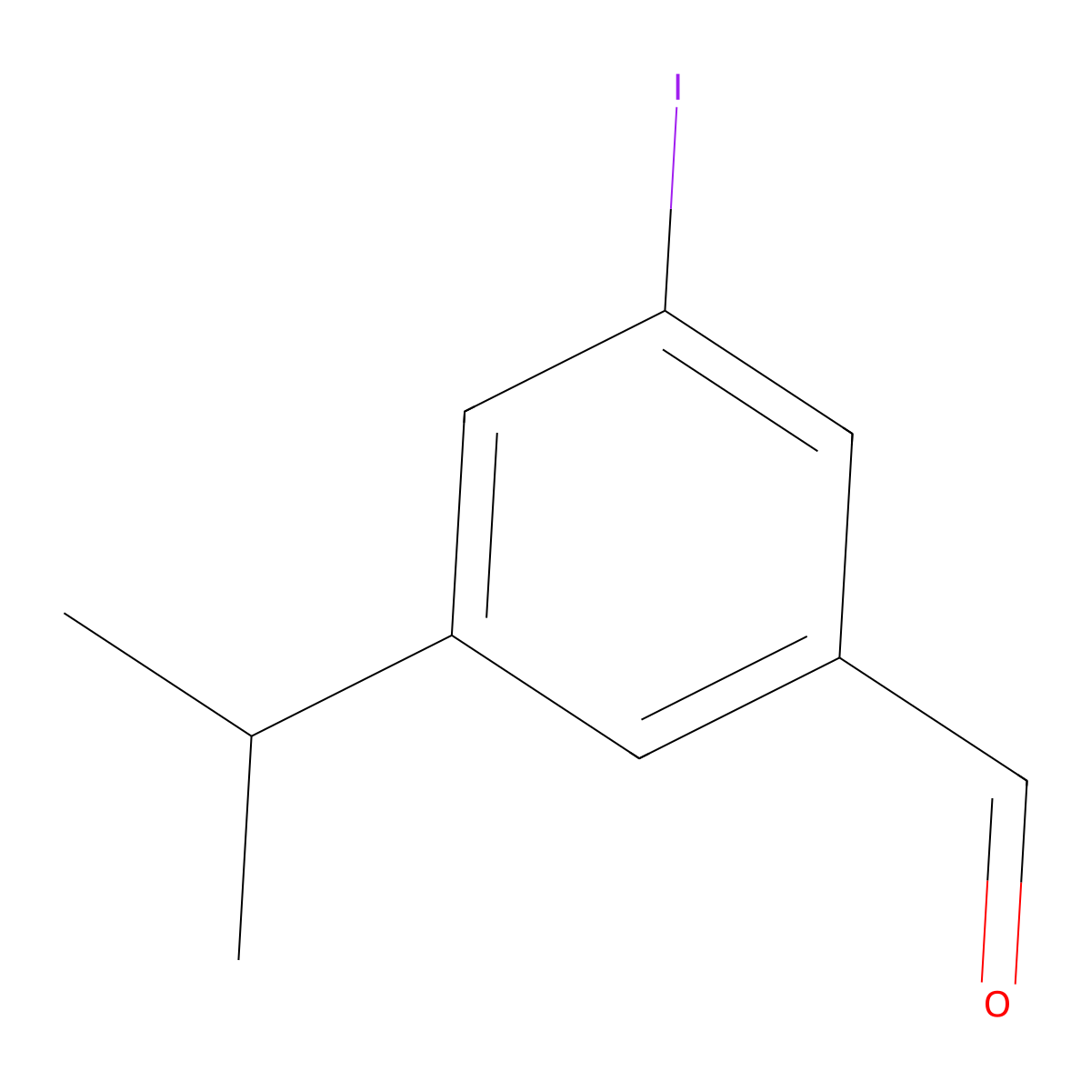3-Iodo-5-isopropylbenzaldehyde molecular structure, CAS 1289200-88-9