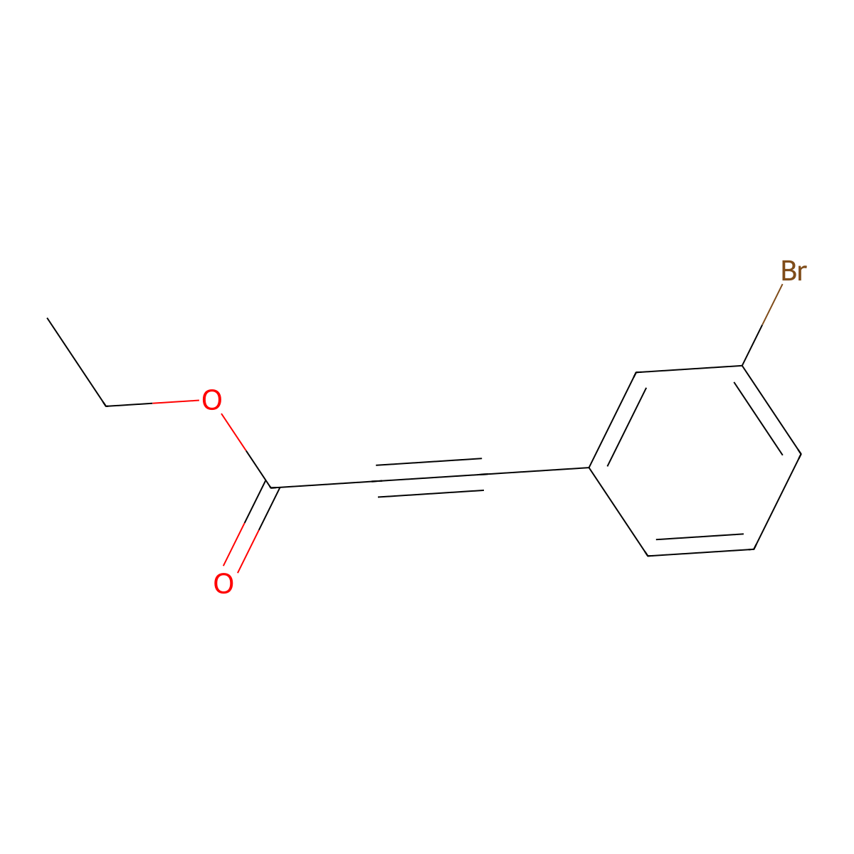 Ethyl 3-(3-bromophenyl)prop-2-ynoate molecular structure, CAS 1289203-51-5