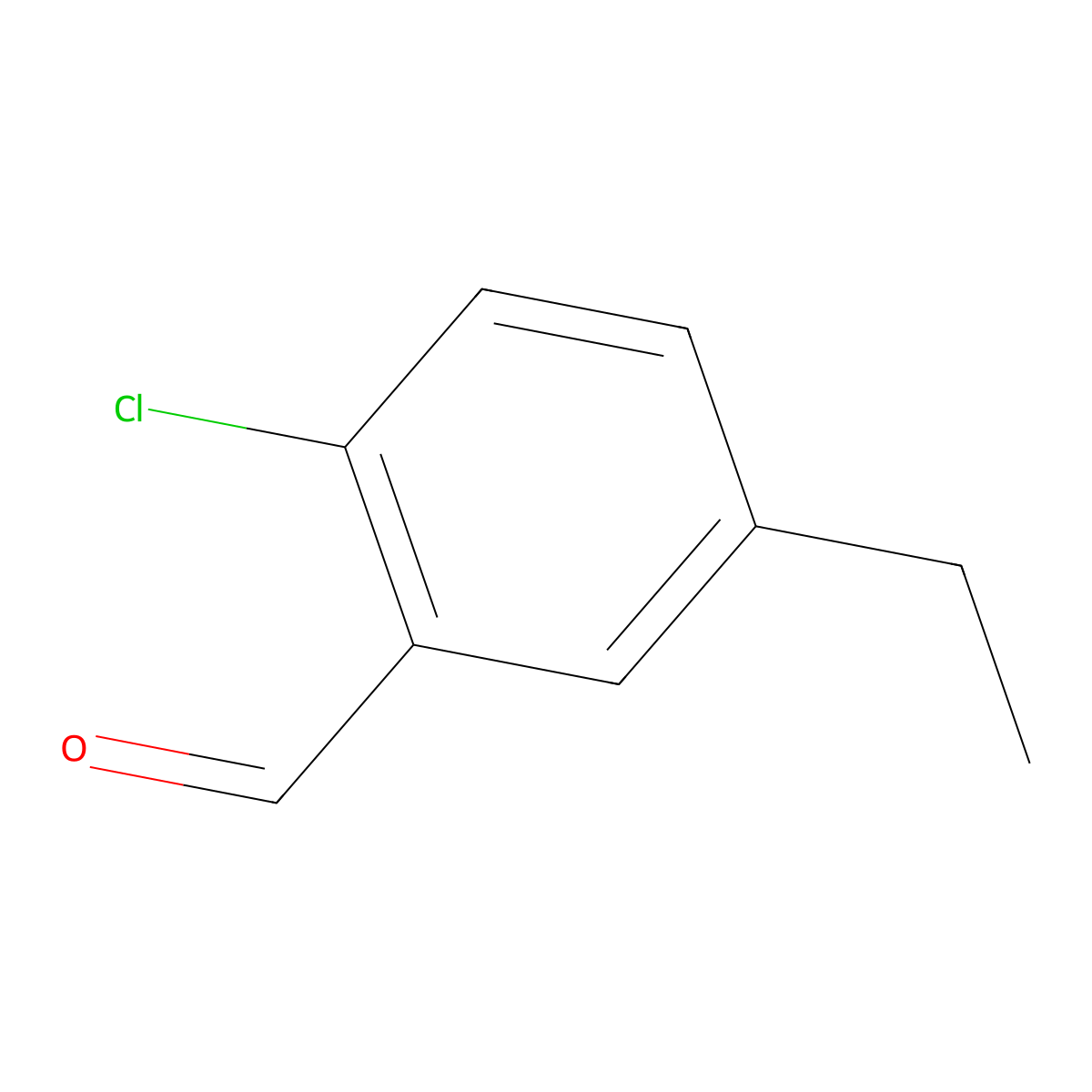 2-Chloro-5-ethylbenzaldehyde molecular structure, CAS 1289207-94-8