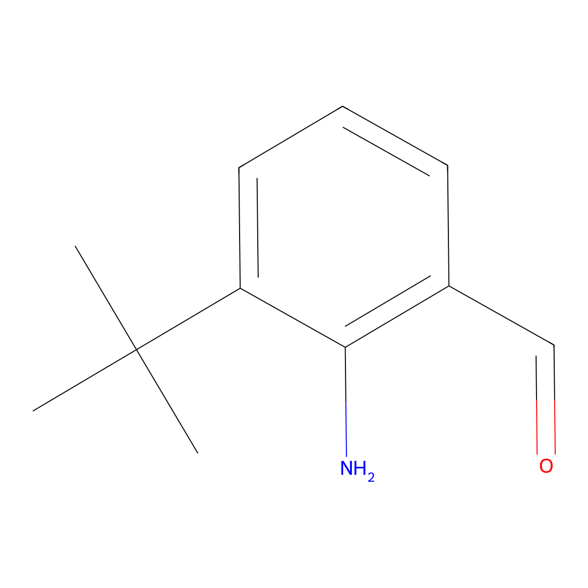 2-Amino-3-(tert-butyl)benzaldehyde molecular structure, CAS 1289209-61-5