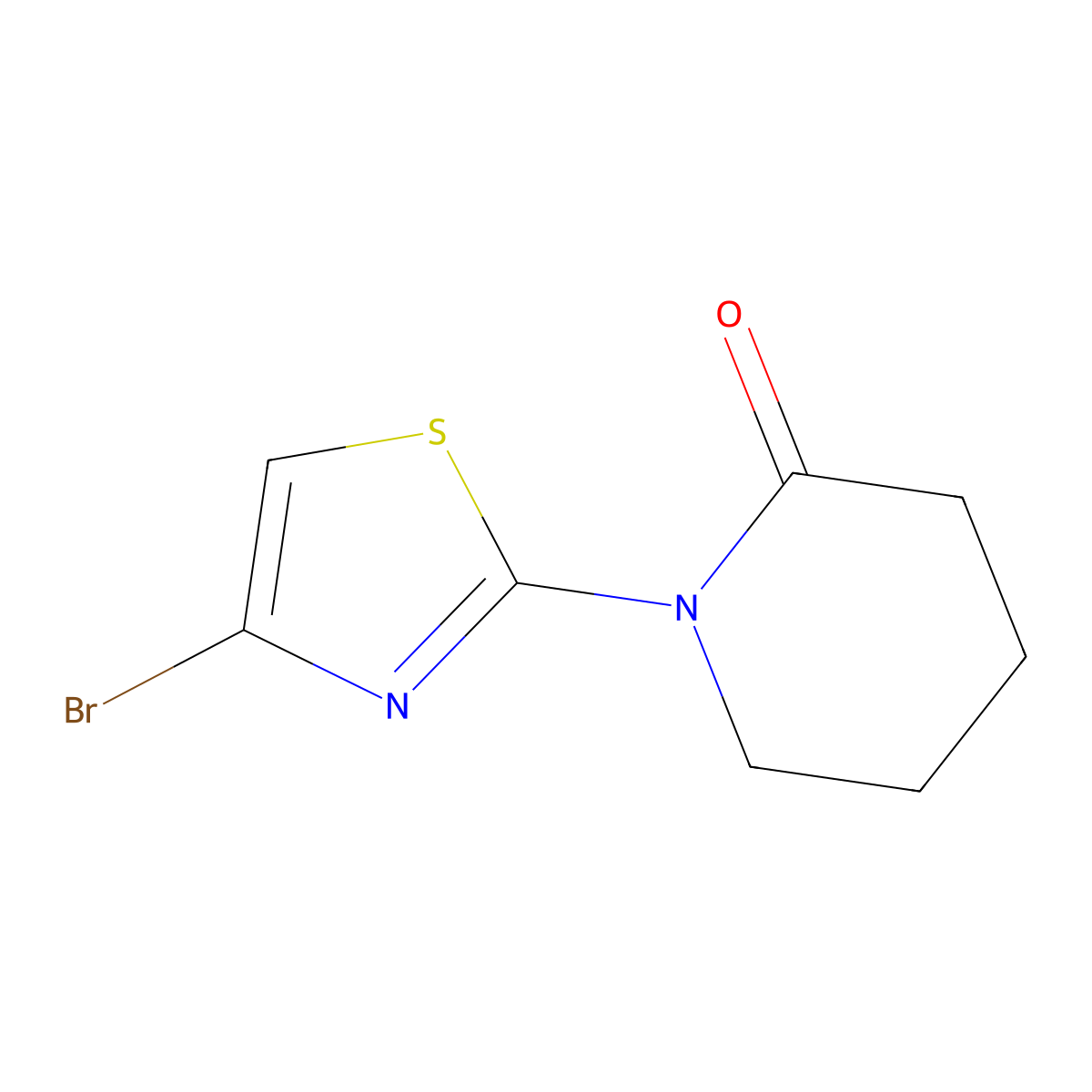 1-(4-Bromothiazol-2-yl)piperidin-2-one molecular structure, CAS 1289209-83-1