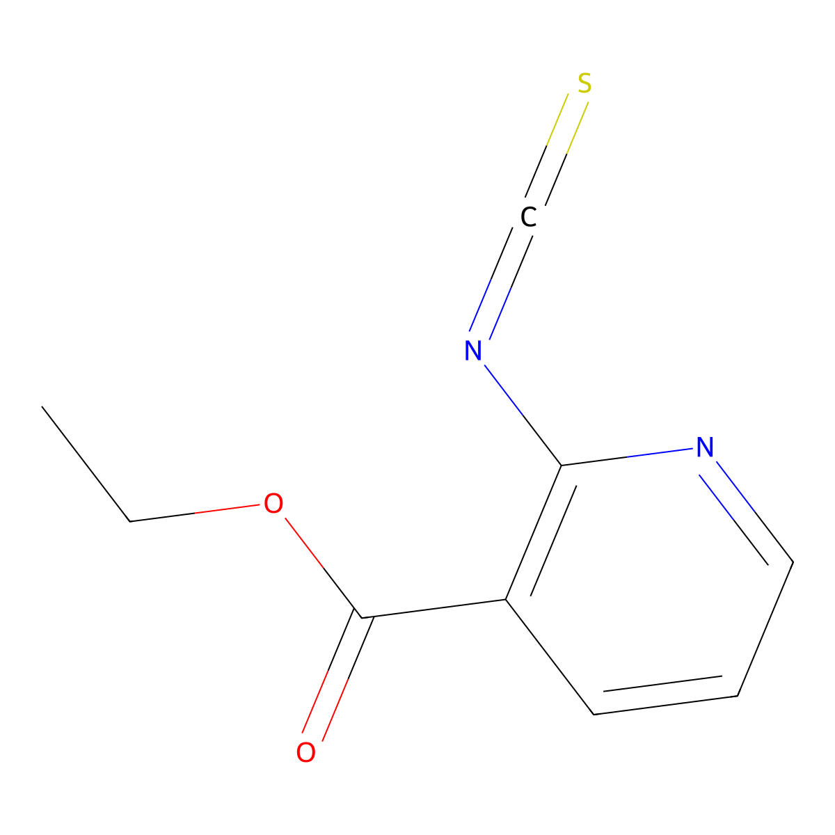 Ethyl 2-isothiocyanatopyridine-3-carboxylate molecular structure, CAS 128921-93-7