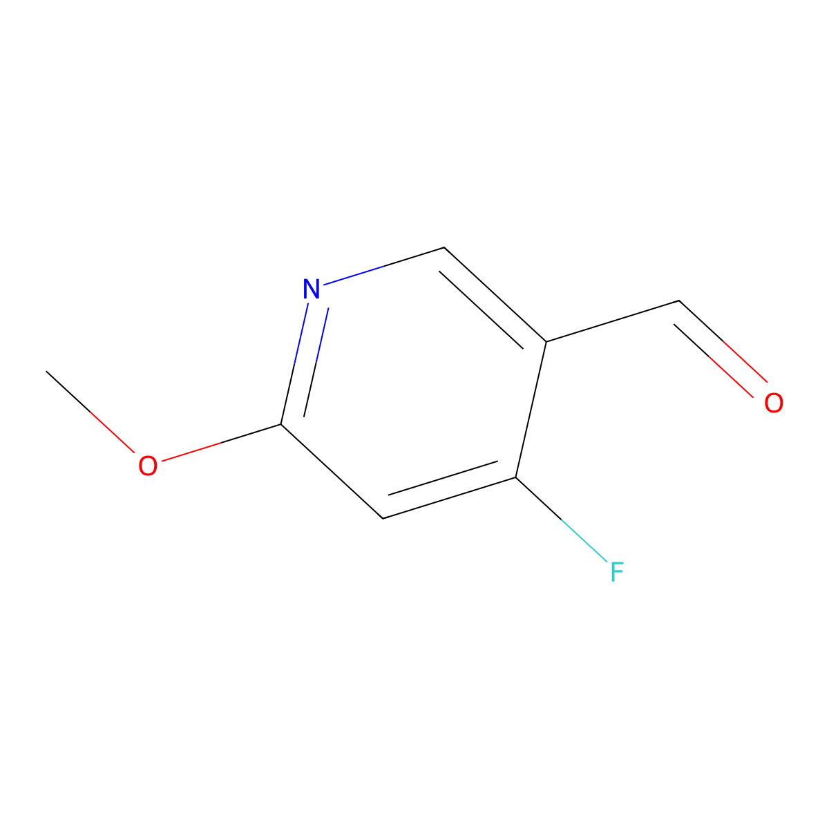 4-Fluoro-6-methoxynicotinaldehyde molecular structure, CAS 1289210-36-1