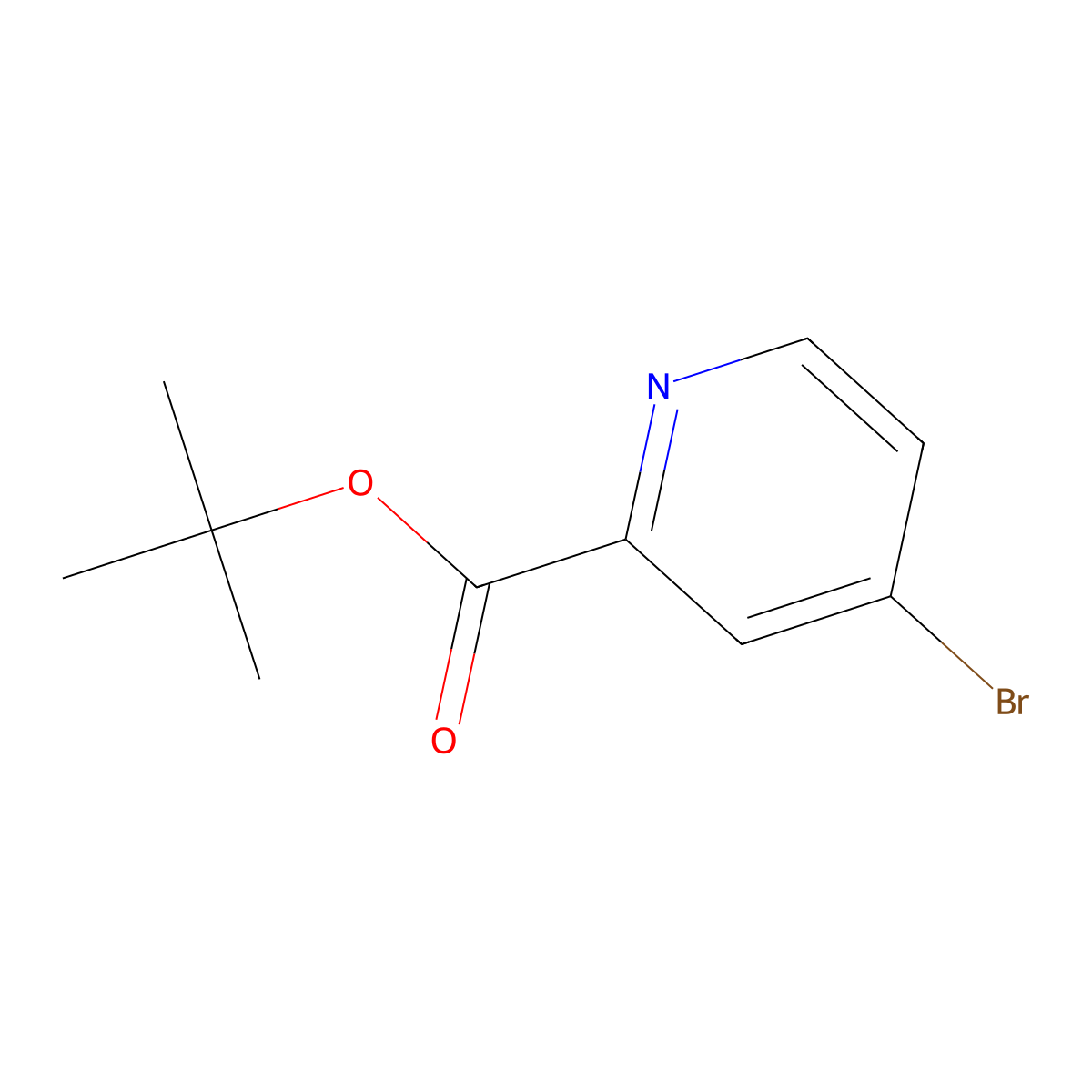tert-Butyl 4-bromopyridine-2-carboxylate molecular structure, CAS 1289210-83-8