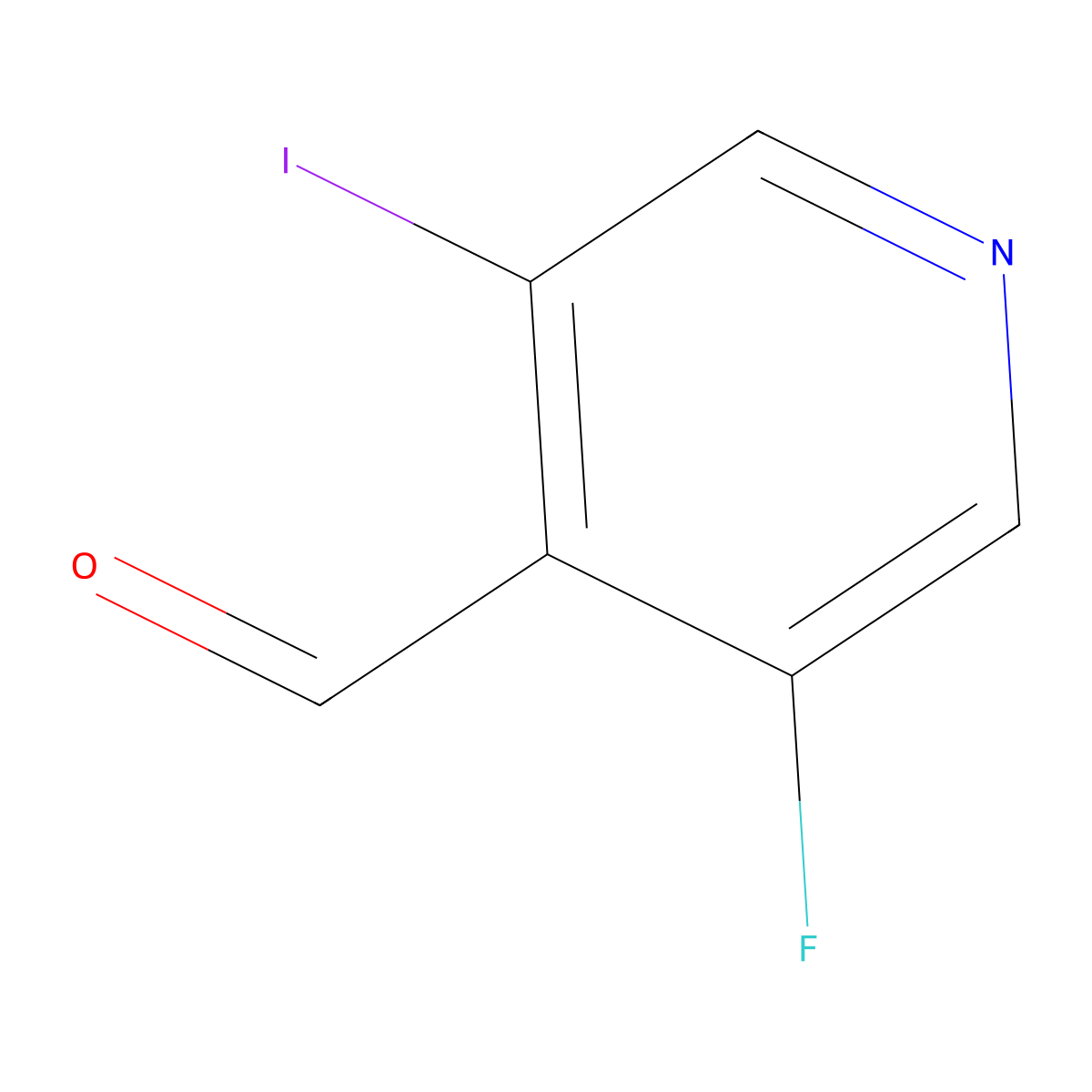 3-Fluoro-5-iodopyridine-4-carbaldehyde molecular structure, CAS 1289215-63-9