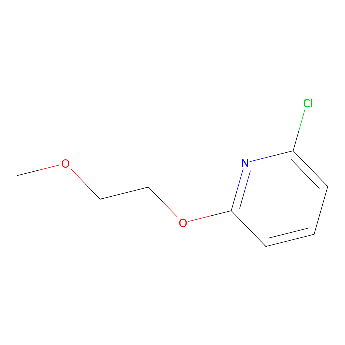2-Chloro-6-(2-methoxyethoxy)pyridine molecular structure, CAS 1289215-99-1