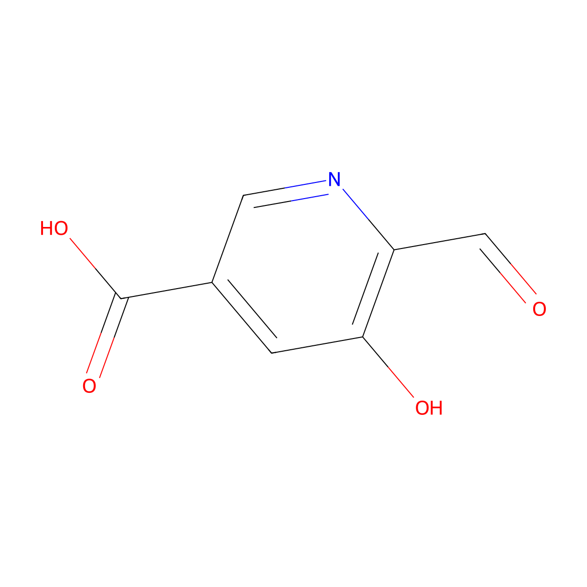 6-Formyl-5-hydroxynicotinic acid molecular structure, CAS 1289216-76-7