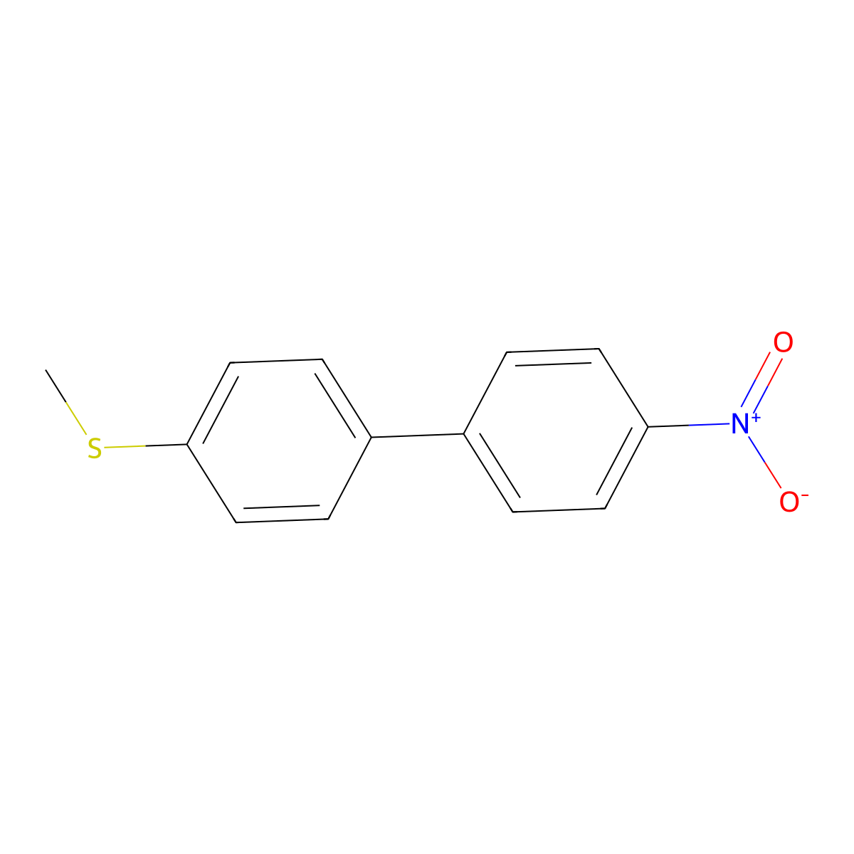 1-(Methylsulfanyl)-4-(4-nitrophenyl)benzene molecular structure, CAS 128924-07-2